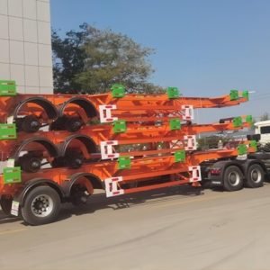 20ft 2-axle skeletal cart trailer