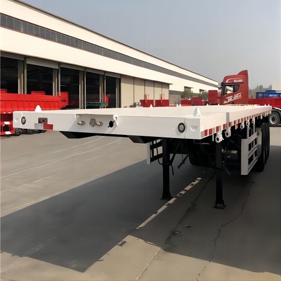 3 Axle Flatbed Tractor Trailer With Mechenical Suspension - Image 5