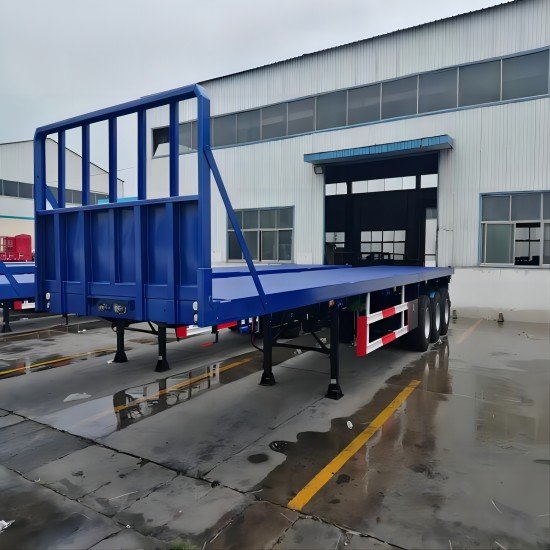 3 Axle Flatbed Tractor Trailer With Mechenical Suspension - Image 4
