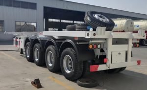 40ft 4 Axel Skeletal Semi Container Trailer