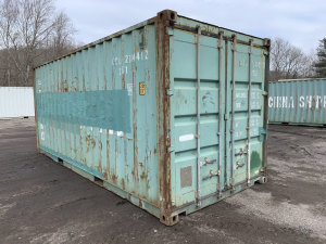 Used 20ft x 8ft Green Shipping / Storage Container