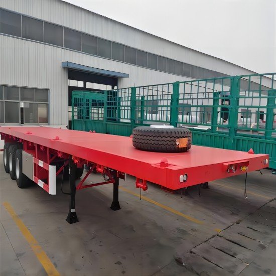 3 Axle Flatbed Tractor Trailer With Mechenical Suspension - Image 2