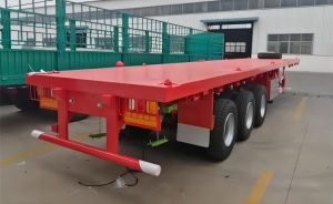 3 Axle Flatbed Tractor Trailer With Mechenical Suspension